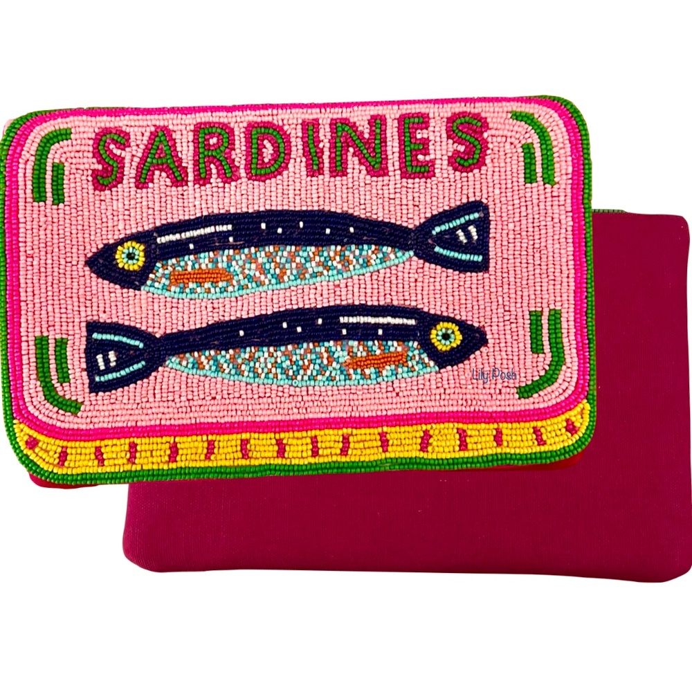 Lily Posh Sardines Clutch, Sardines in Tin Can Crossbody Clutch Bag, Fish - Picture 3 of 5
